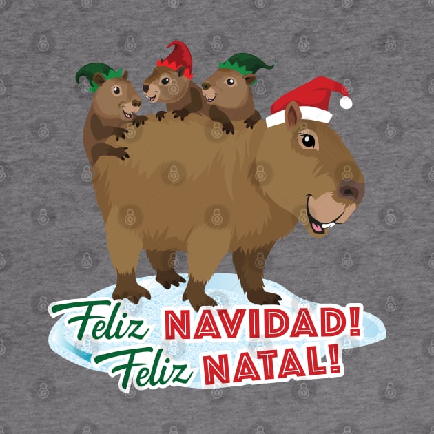 Capybara Family Holiday by Peppermint Narwhal